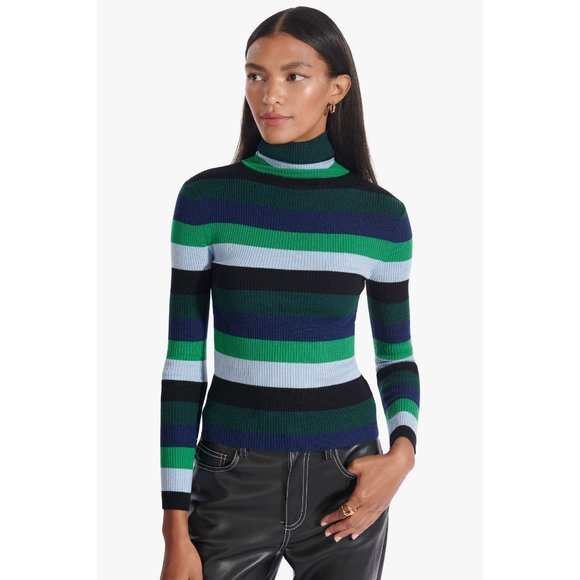 STAUD Sweaters - NWOT Staud Ken Stripe Merino Wool Blend Turtleneck Striped L
